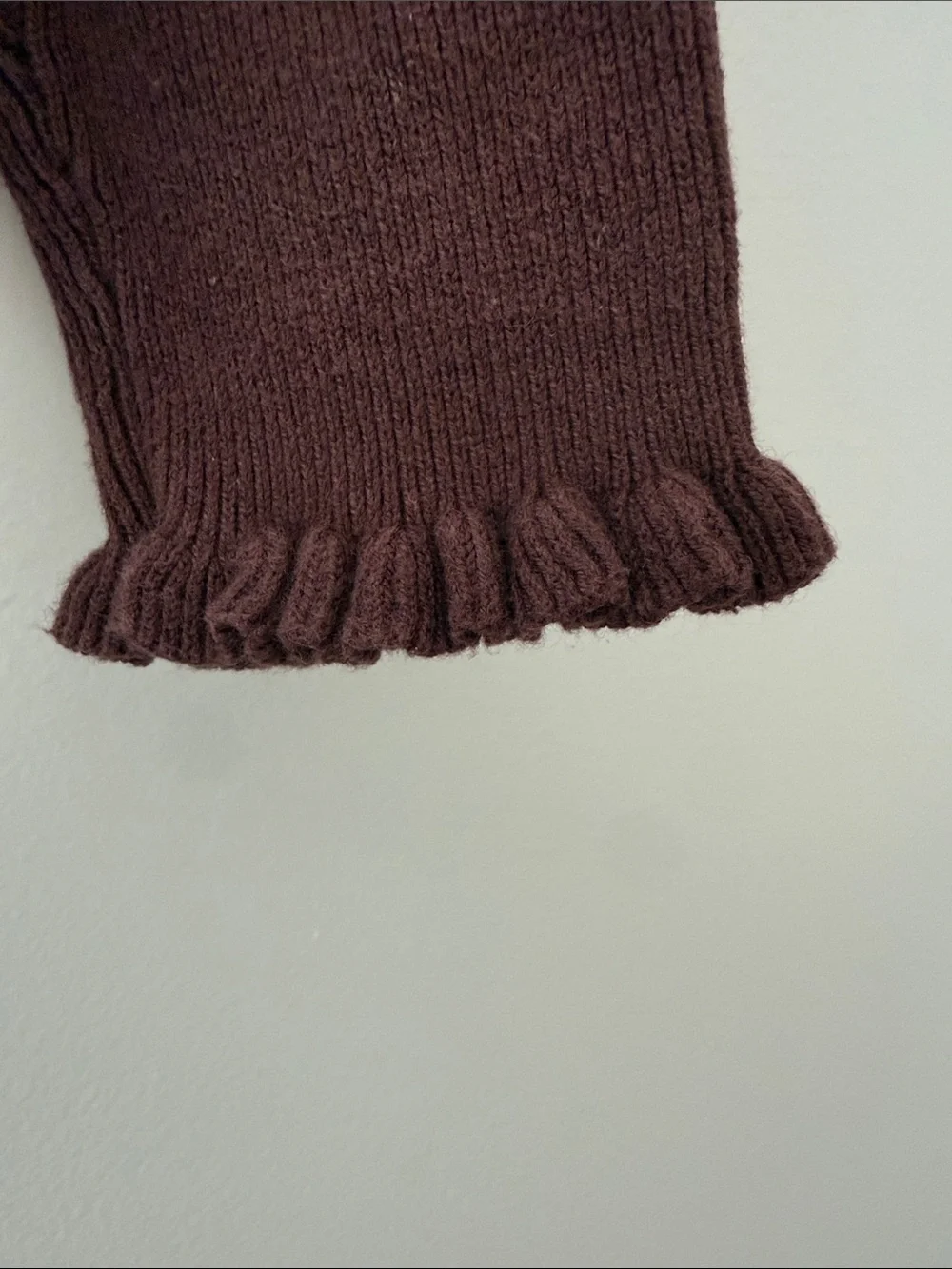 Baby Gap | Girls Burgundy Ribbed Frill Collar Sweater | Size 5